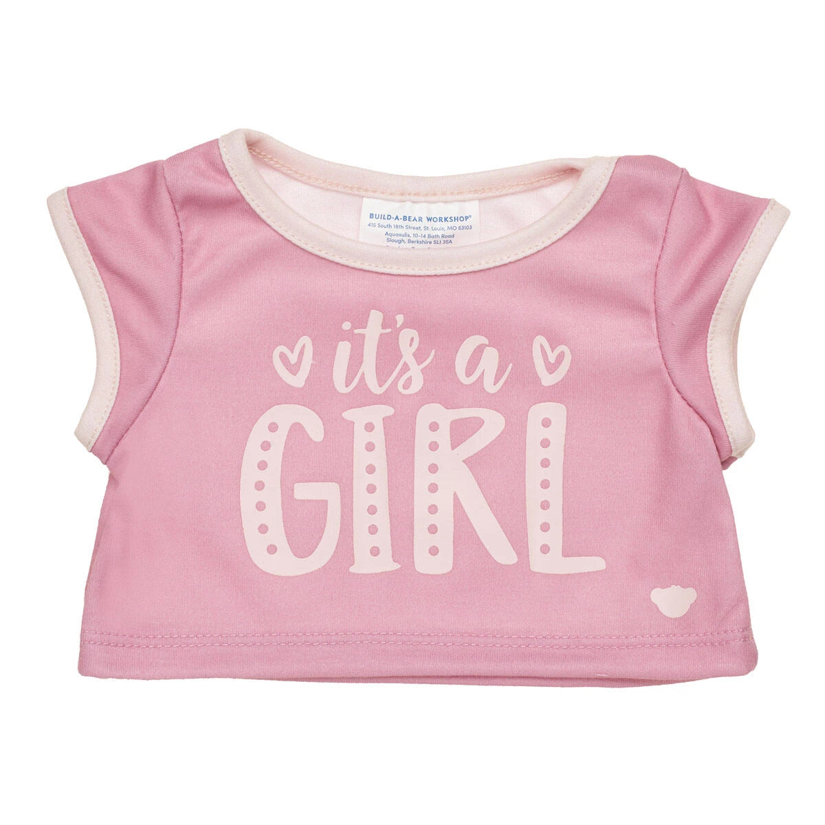 Baby Pink Teddy Bear "It's a Girl" Gift Set | Build-A-Bear® - US 3473