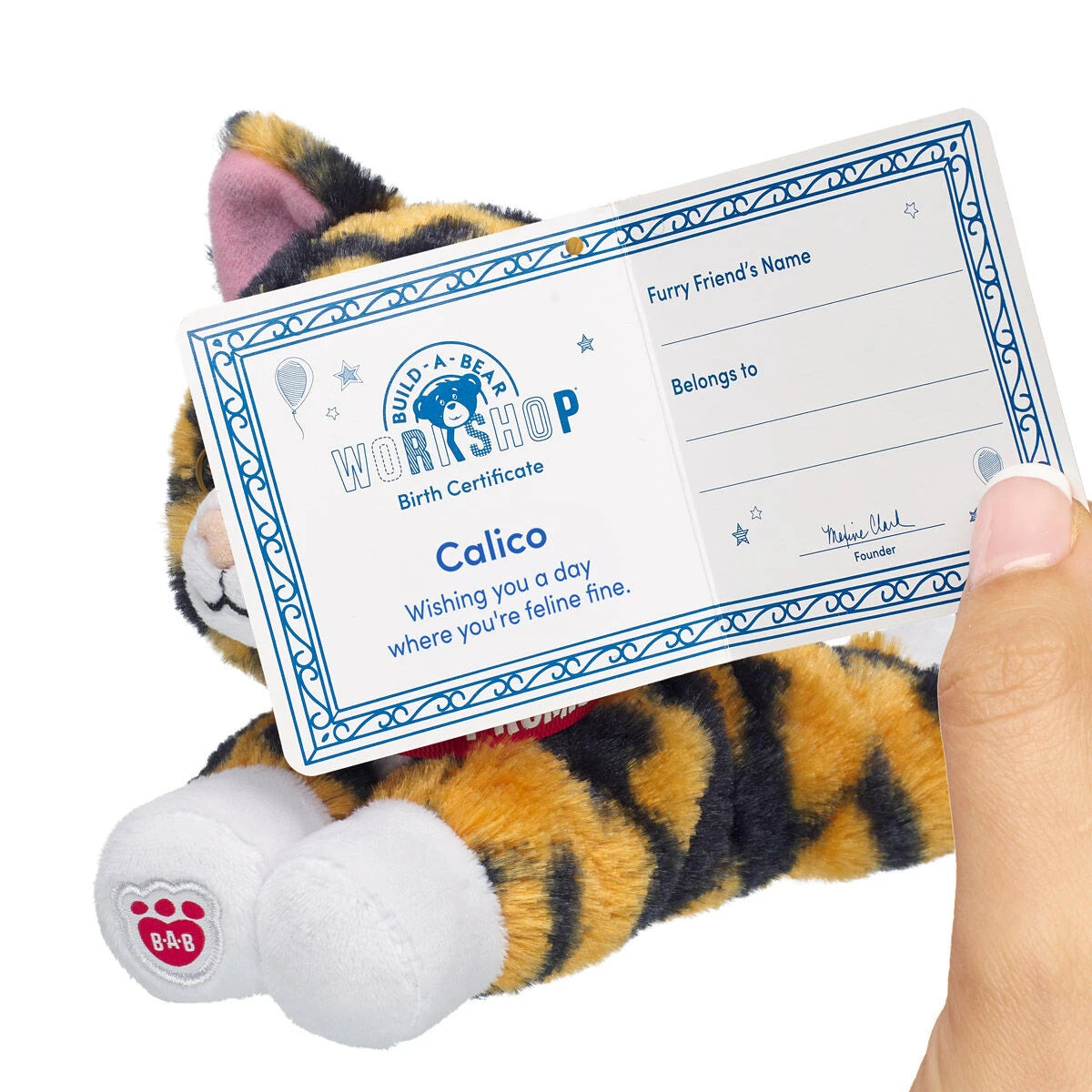 Build-A-Bear Mini Beans Promise Pets Calico Stuffed | BAB - US 4051