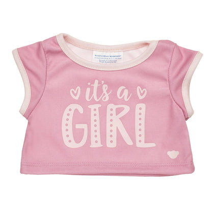 Baby Pink Teddy Bear "It's a Girl" Gift Set | Build-A-Bear® - US 2679