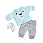 Blue Bear Baby Outfit With Socks - Size 9 Months for Stuffed Animals | Build-A-Bear® - US 4362