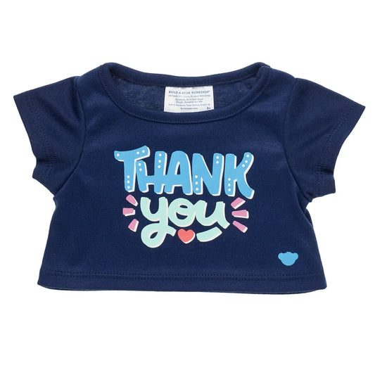 "Thank You" Plush Toy T-Shirt - Navy Blue - US 4722
