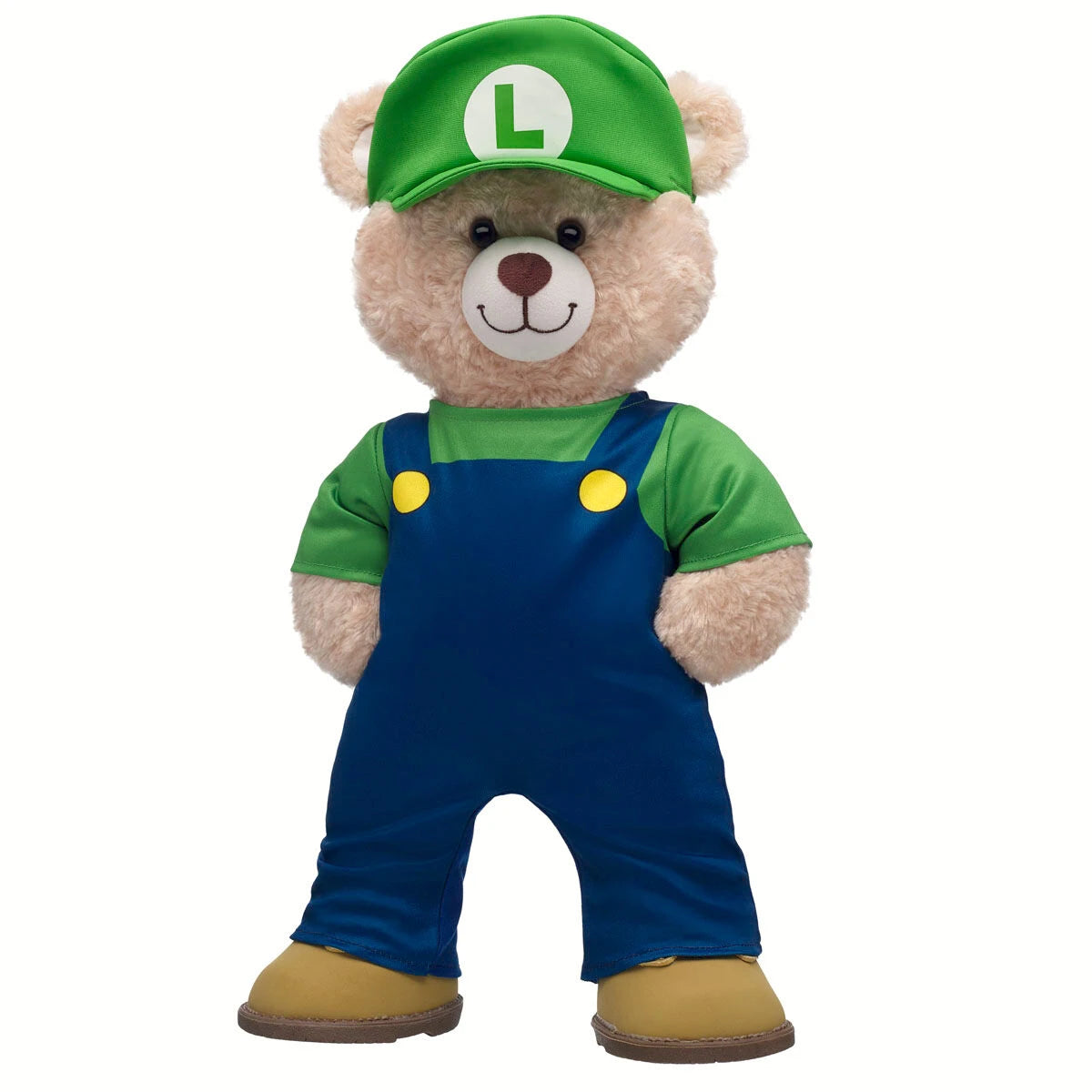 Super Mario Happy Hugs Teddy Bear Luigi Gift Set | Build-A-Bear - US 1238