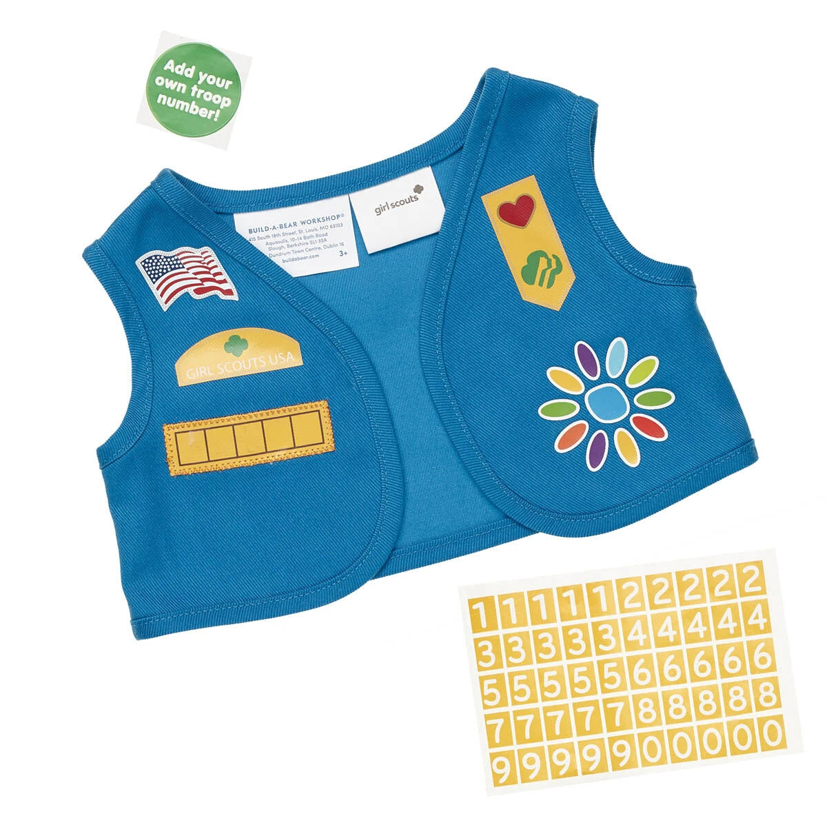 Girl Scout Daisy Uniform Vest for Stuffed Animals | Build-A-Bear® - US 2656