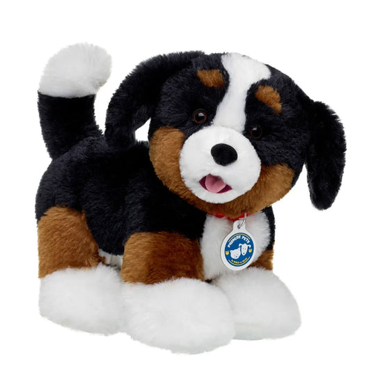Promise Pets Bernese Mountain Dog Stuffed Animal w/ Blue Bed | Build-A-Bear - US 4401