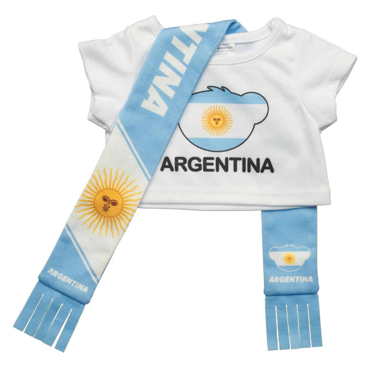 Argentina Scarf &amp; T-Shirt Set | Build-A-Bear - US 9270