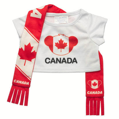 Canada Scarf &amp; T-Shirt Set | Build-A-Bear - US 0216