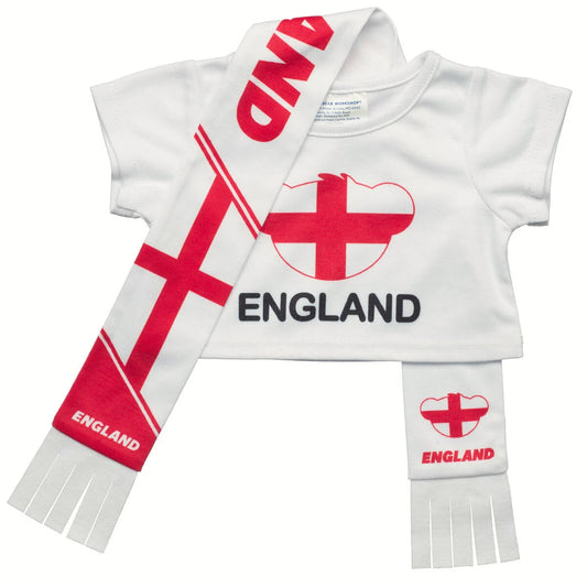 England Scarf &amp; T-Shirt Set | Build-A-Bear - US 8069