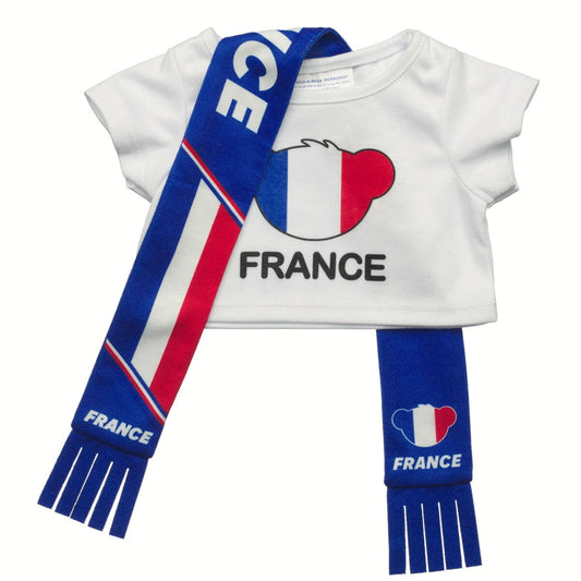 France Scarf &amp; T-Shirt Set | Build-A-Bear - US 8026