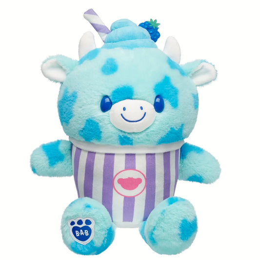Blue Raspberry Cow Slushie Plushie w/ Lei Necklace | BAB - US 1474