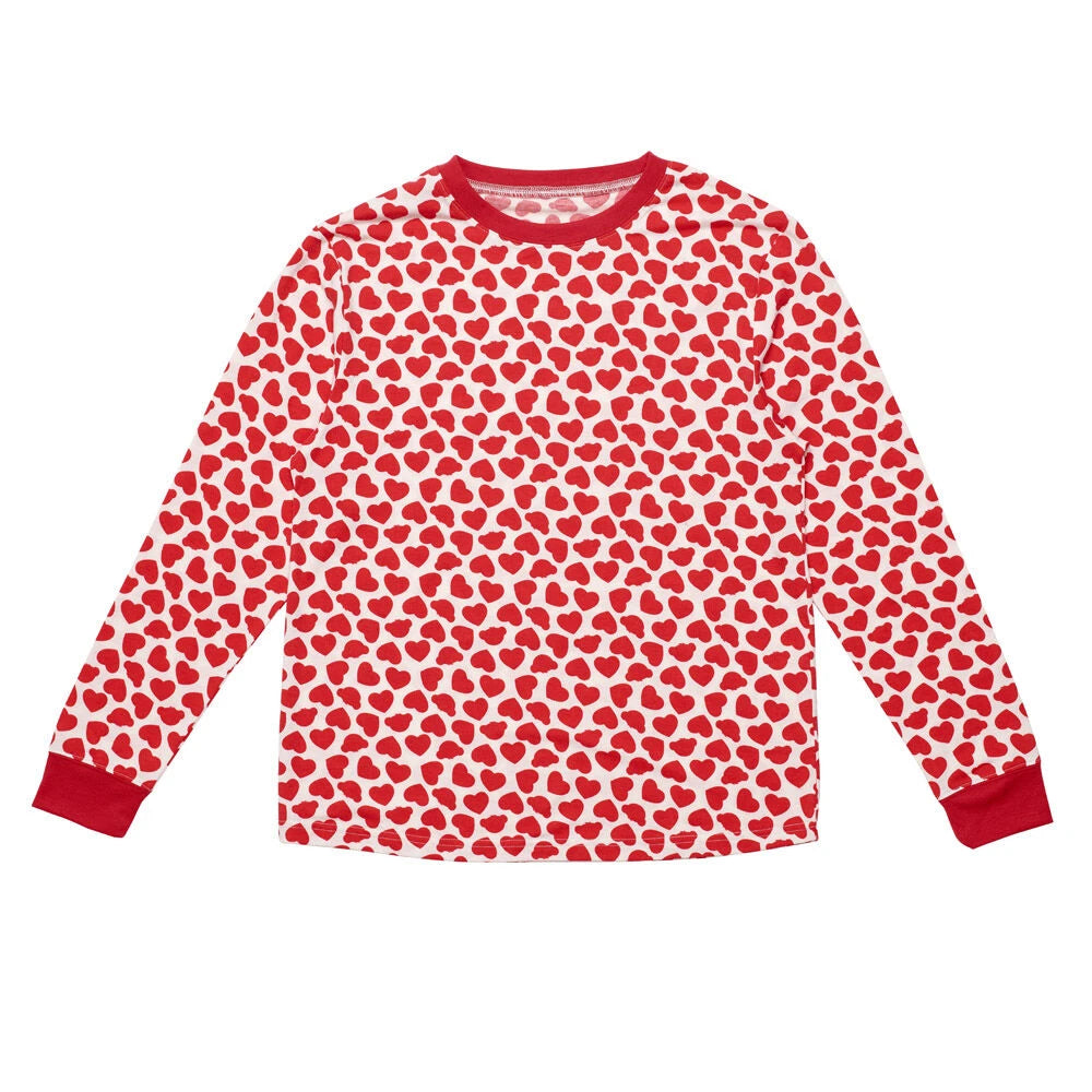 Build-A-Bear Pajama Shop™ Red Hearts PJ Top - Adult - US 8221