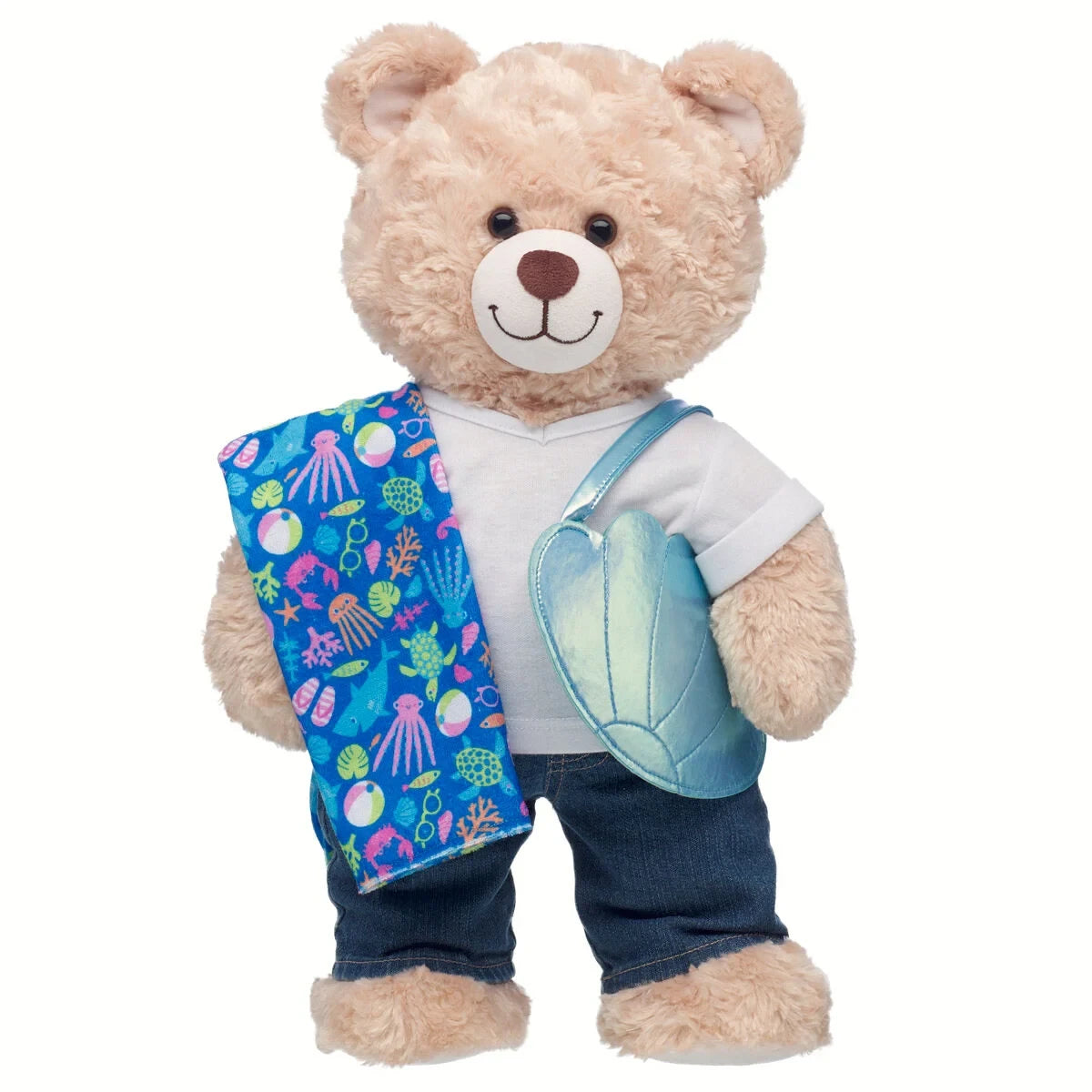 Seashell Tote &amp; Beach Towel Set | Build-A-Bear - US 0244